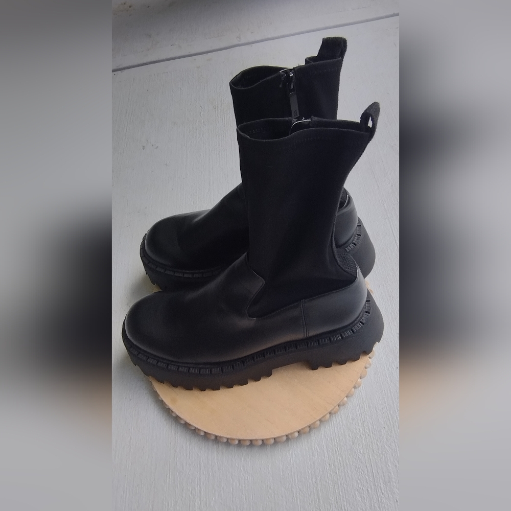 Zara  Boot Black Size Eur:40 US 9.5 - Picture 9 of 15